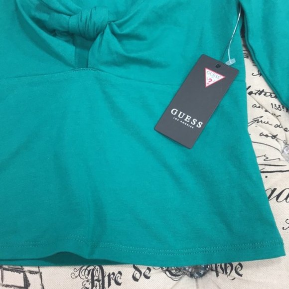 GUESS Celina V-Neck Tie-Front Top - Picture 5 of 6